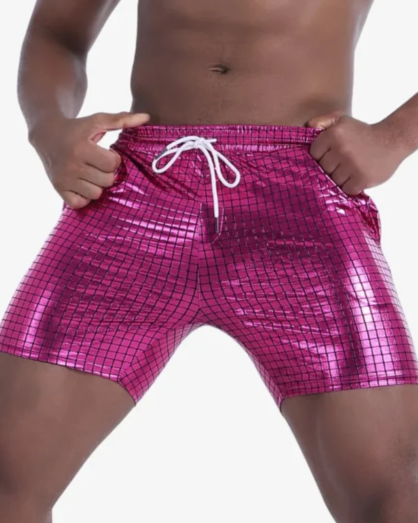 Wholesale Men's Metallic Purple Shorts
