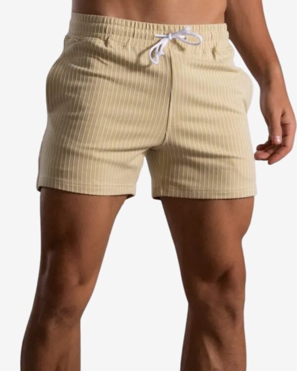 men wearing wholessale yellow striped shorts