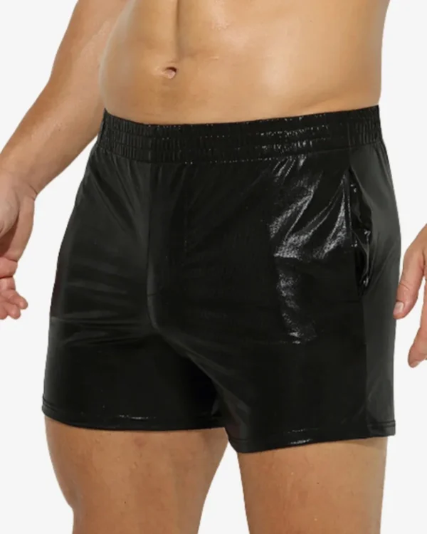 Wholesale black Metallic Shorts
