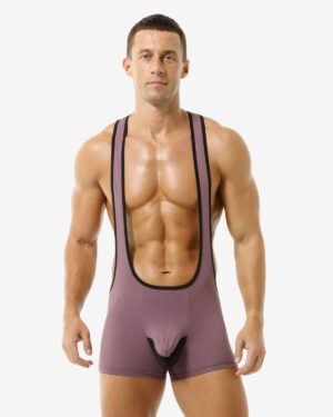 men wearing brown singlet