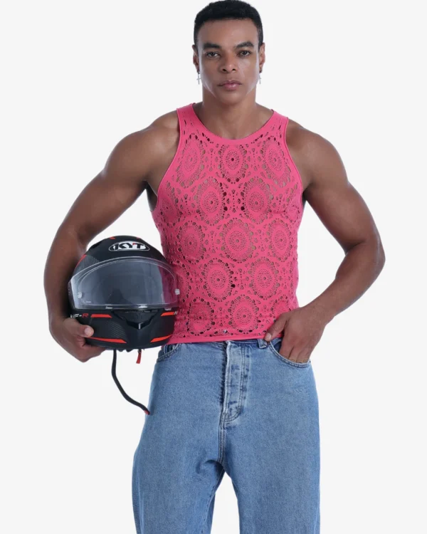 Knit Tank Top Pink