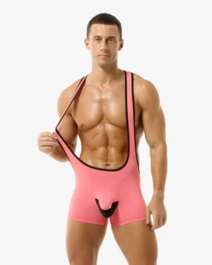 men wearing Pink wrestling singlet wholesale