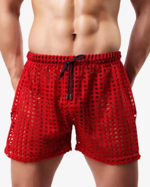 Sexy Mesh Fishnet Men's Shorts | Wholesale Bulk Order