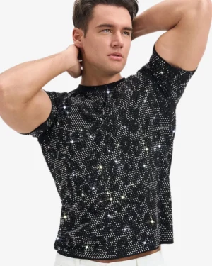 wholesale all-over rhinestone t-shirt