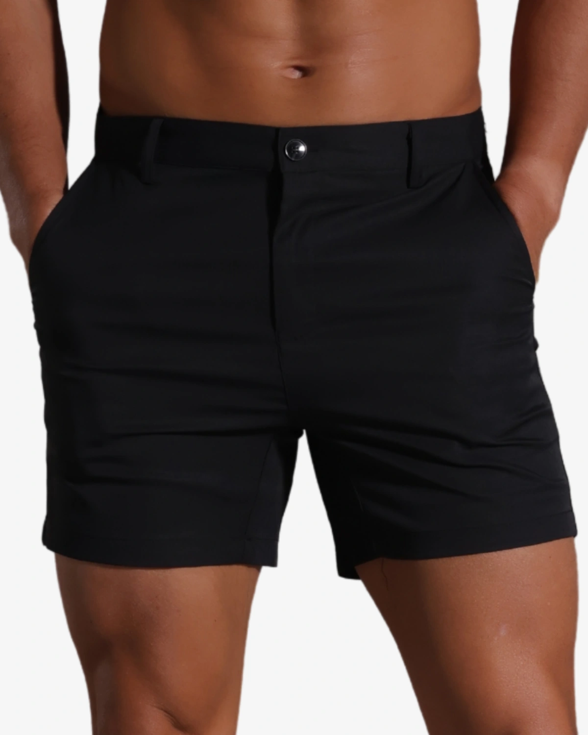 Wholesale men's steel black quick-dry gym shorts, 4 inch inseam – Spicy and Shiny